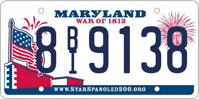 MD license plate 8BI9138