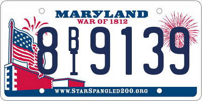MD license plate 8BI9139