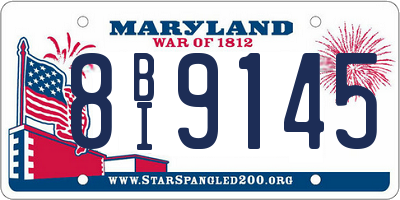 MD license plate 8BI9145