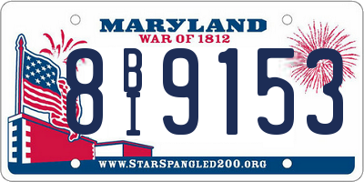 MD license plate 8BI9153