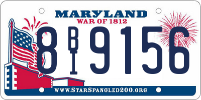 MD license plate 8BI9156