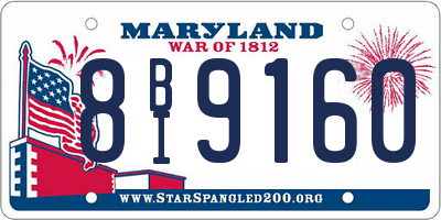 MD license plate 8BI9160