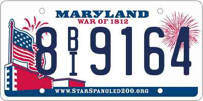 MD license plate 8BI9164