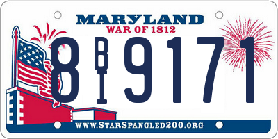 MD license plate 8BI9171