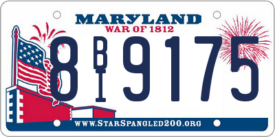 MD license plate 8BI9175