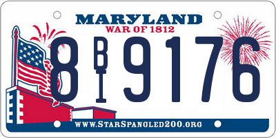 MD license plate 8BI9176