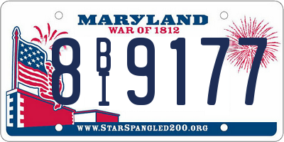 MD license plate 8BI9177