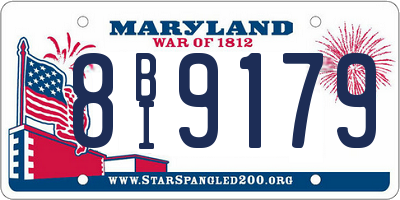 MD license plate 8BI9179