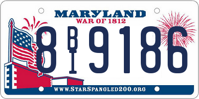 MD license plate 8BI9186