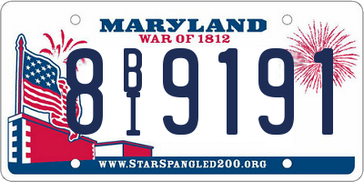 MD license plate 8BI9191