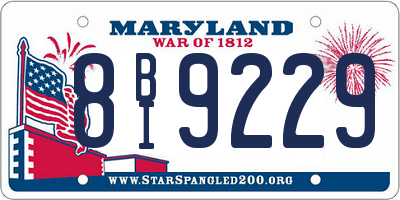 MD license plate 8BI9229