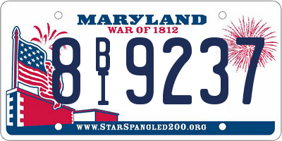MD license plate 8BI9237