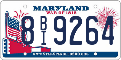 MD license plate 8BI9264