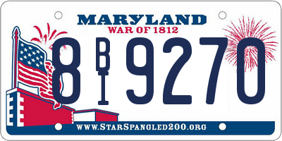 MD license plate 8BI9270