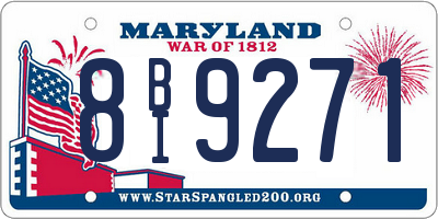 MD license plate 8BI9271