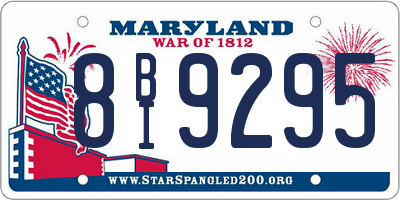MD license plate 8BI9295