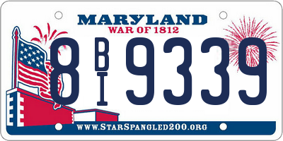 MD license plate 8BI9339