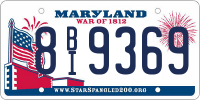 MD license plate 8BI9369