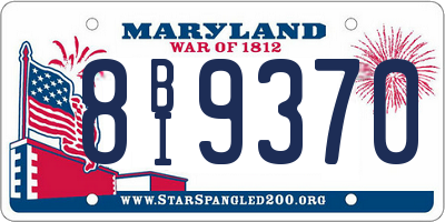 MD license plate 8BI9370
