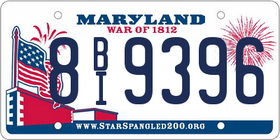 MD license plate 8BI9396