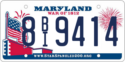 MD license plate 8BI9414