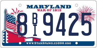 MD license plate 8BI9425