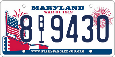MD license plate 8BI9430