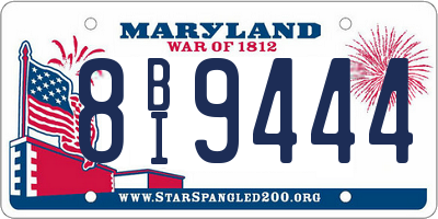 MD license plate 8BI9444