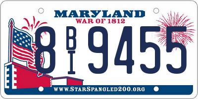 MD license plate 8BI9455