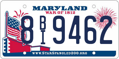 MD license plate 8BI9462