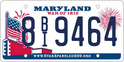 MD license plate 8BI9464