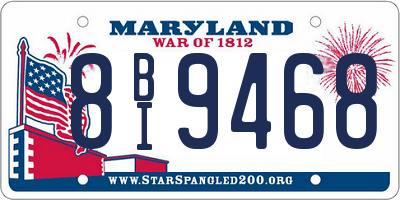 MD license plate 8BI9468