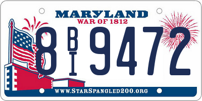 MD license plate 8BI9472