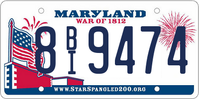 MD license plate 8BI9474