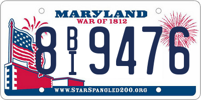 MD license plate 8BI9476
