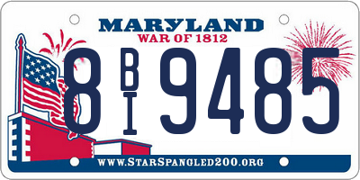 MD license plate 8BI9485