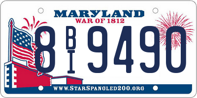 MD license plate 8BI9490