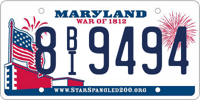 MD license plate 8BI9494