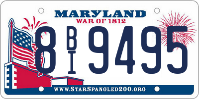 MD license plate 8BI9495