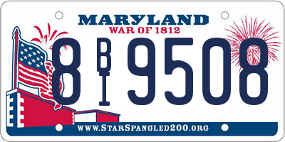 MD license plate 8BI9508