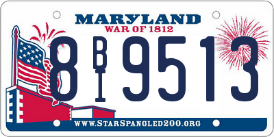MD license plate 8BI9513