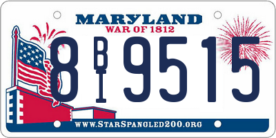 MD license plate 8BI9515