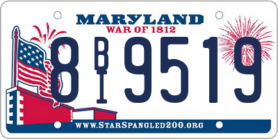 MD license plate 8BI9519