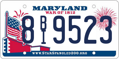 MD license plate 8BI9523