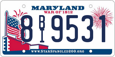 MD license plate 8BI9531