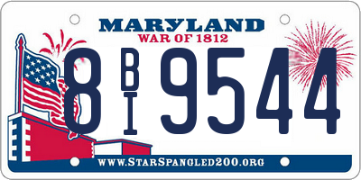 MD license plate 8BI9544