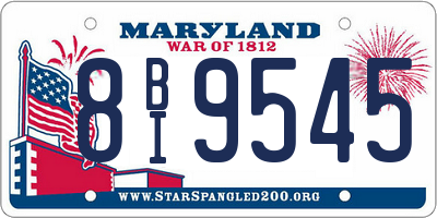 MD license plate 8BI9545