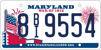 MD license plate 8BI9554
