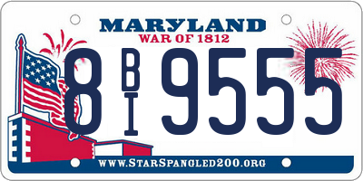 MD license plate 8BI9555