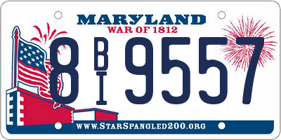 MD license plate 8BI9557